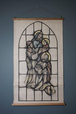 Jos van Dormolen, Mary & Jesus Church Window Design, 20th Century, Vidimus-HPP-1338239