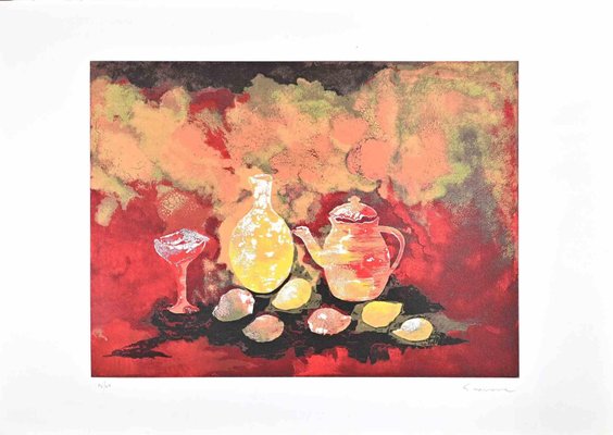 José Guevara, Still Life, Original Lithograph, Late 20th-Century-ZCI-1283812