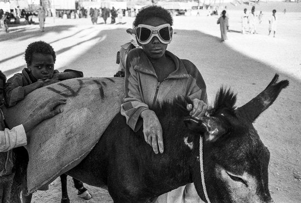 José Nicolas, Donkey Driver, Chad, 1987, Silver Print-KHH-2023093