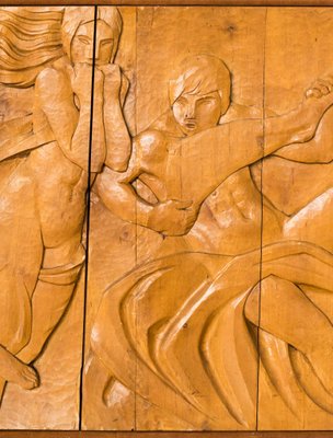 Josep Mundet and Joan Palet, 20th Century, Carved Wood Panel-AOI-1106787