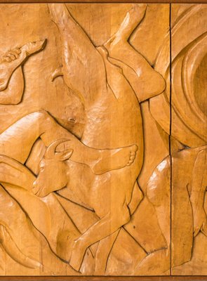 Josep Mundet and Joan Palet, 20th Century, Carved Wood Panel-AOI-1106787