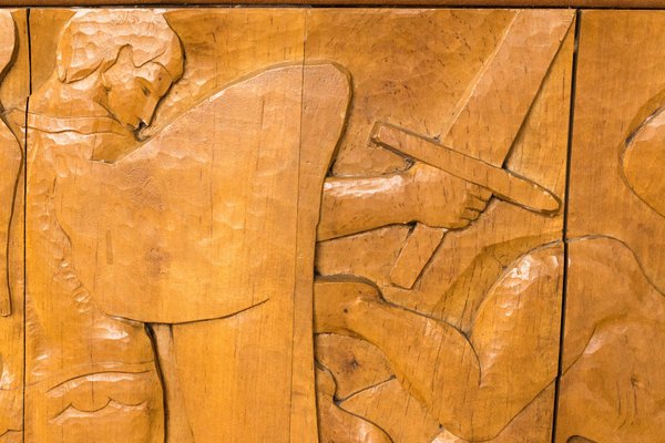 Josep Mundet and Joan Palet, 20th Century, Carved Wood Panel-AOI-1106787