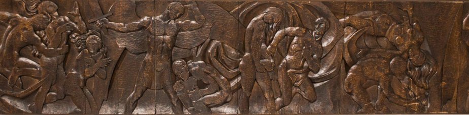 Josep Mundet and Joan Palet, Carved Panel, Metal & Wood-AOI-1109264