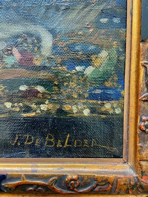 Joseph De Belder, Still Life with Roses and Chinoiserie, Oil on Canvas, Framed-DWL-1347169