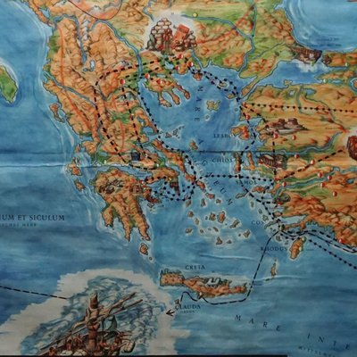 Journey of Apostle Paul Rollable Map Wall Chart-KJP-1149144