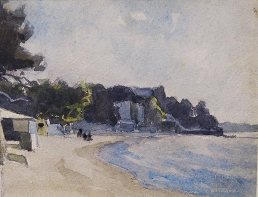 Juan Le Pins, France, Watercolor, 1930s-QUE-944135