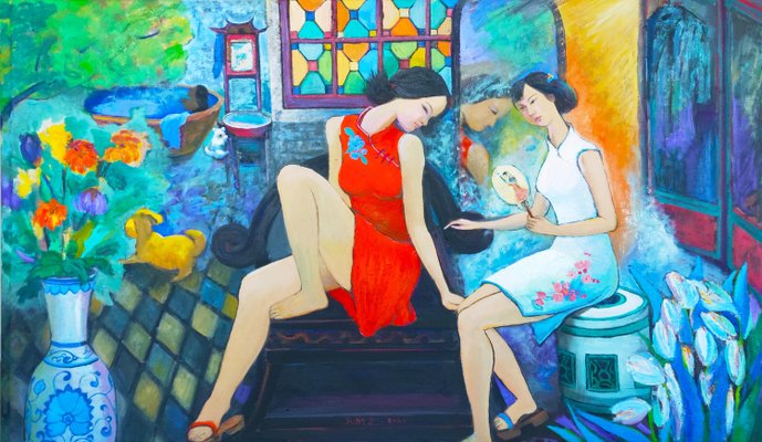 Judy C. Zheng, Bathroom, 2020, Oil on Canvas-CHG-917109