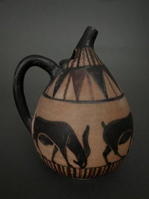 Jug Pitcher Vase with Pear-Shaped Antelopes from Etienne Vilotte, Ciboure-QKG-1704406