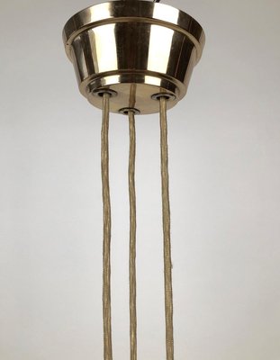 Jugendstil Adjustable Chandelier with White Opal Glass, 1923-BAF-763395