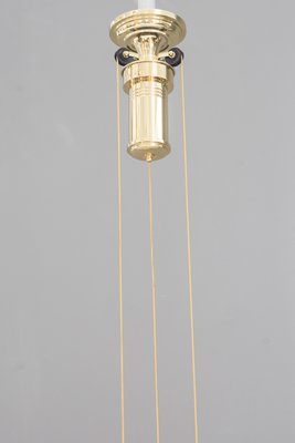 Jugendstil Adjustable Chandelier with White Opaline Glass, 1900s-SPD-733417