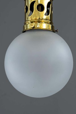 Jugendstil Ceiling Lamp with Original Opaline Glass Shade, 1900s-SPD-1085144