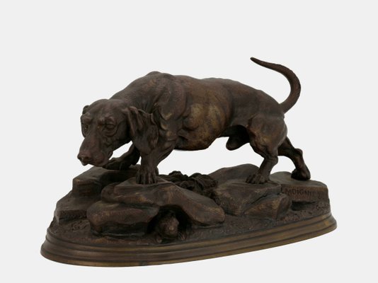 Jules Moigniez, Hunting Dog on the Prowl, 1880, Metal-TPH-2032363