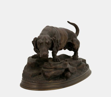 Jules Moigniez, Hunting Dog on the Prowl, 1880, Metal-TPH-2032363