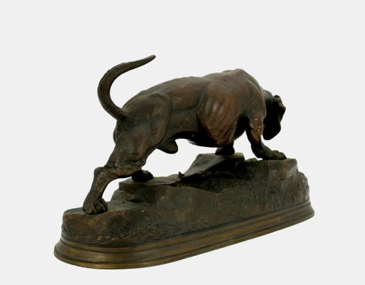 Jules Moigniez, Hunting Dog on the Prowl, 1880, Metal-TPH-2032363