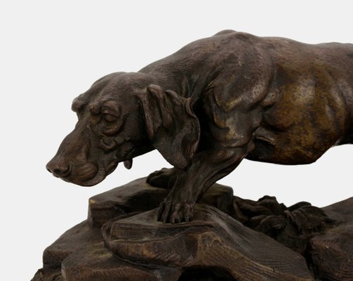 Jules Moigniez, Hunting Dog on the Prowl, 1880, Metal-TPH-2032363