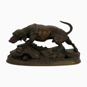 Jules Moigniez, Hunting Dog on the Prowl, 1880, Metal-TPH-2032363