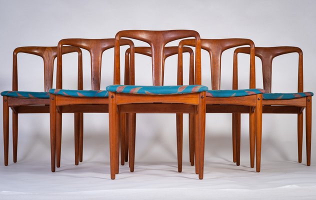 Juliane Chairs by Johannes Andersenf or Uldum Furniture, Denmark, 1960s, Set of 6-ZGQ-1734448