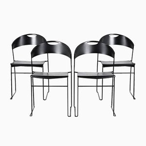 Juliet Stackable Chairs by Hannes Wettstein for Baleri, 1980s, Set of 4-GJR-2024441