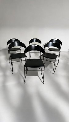 Juliet Stacking Chairs by Hannes Wettstein for Baleri, Italy, 1987, Set of 6-YSE-2034508