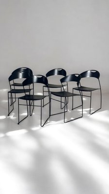 Juliet Stacking Chairs by Hannes Wettstein for Baleri, Italy, 1987, Set of 6-YSE-2034508