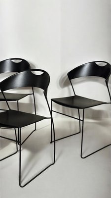 Juliet Stacking Chairs by Hannes Wettstein for Baleri, Italy, 1987, Set of 6-YSE-2034508