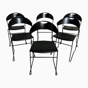 Juliet Stacking Chairs by Hannes Wettstein for Baleri, Italy, 1987, Set of 6-YSE-2034508