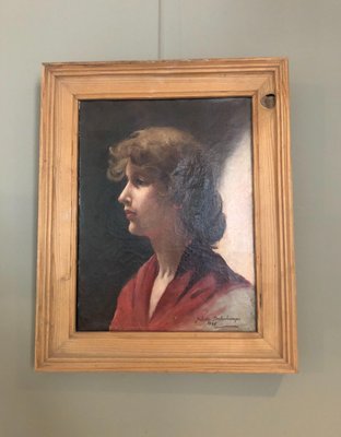 Juliette Delechamps, Portrait of a Woman, 1936, Oil on Canvas, Framed-TEP-1234741