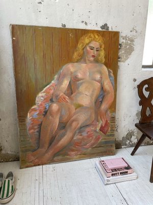 Junod, Oil Painting, Nude Woman, 1950s-LCU-894444