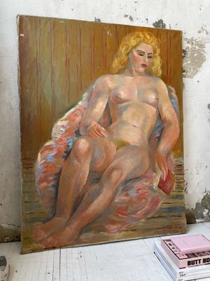 Junod, Oil Painting, Nude Woman, 1950s-LCU-894444