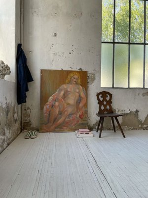 Junod, Oil Painting, Nude Woman, 1950s-LCU-894444