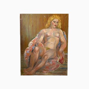 Junod, Oil Painting, Nude Woman, 1950s-LCU-894444