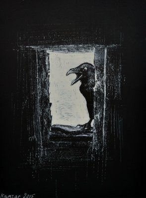 Kamsar Ohanyan, Hello, 2016, Black Paper & White Pen-CHG-2030202