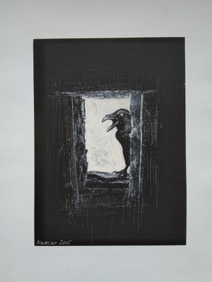 Kamsar Ohanyan, Hello, 2016, Black Paper & White Pen-CHG-2030202