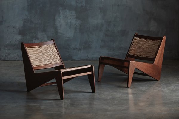 Kangaroo Chairs PJ-SI-59 by Pierre Jeanneret, India, 1950s-GW-2032207