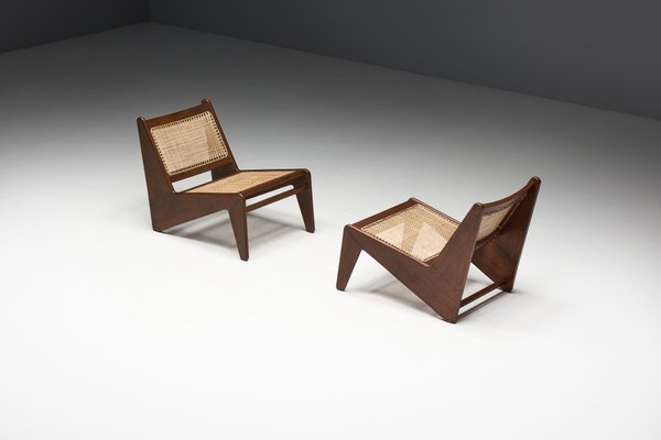 Kangaroo Chairs PJ-SI-59 by Pierre Jeanneret, India, 1950s-GW-2032207