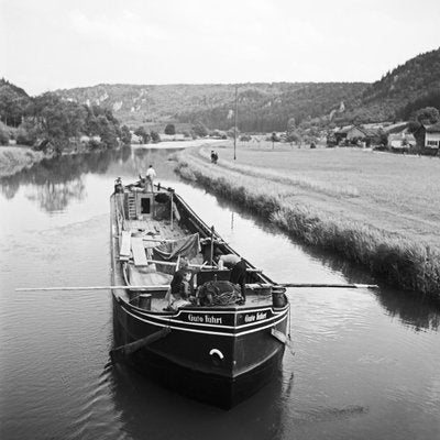 Karl Heinrich Lämmel, Freight Ship on River Altmuehl at Altmuehltal Valley, Germany, 1937, Photograph-DYV-1073495