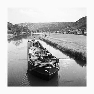 Karl Heinrich Lämmel, Freight Ship on River Altmuehl at Altmuehltal Valley, Germany, 1937, Photograph-DYV-1073495