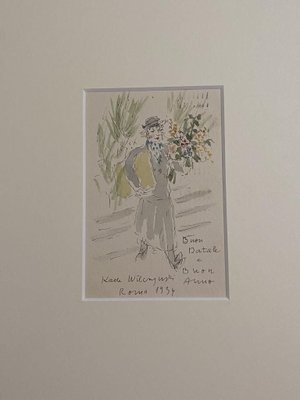 Katerina Wilczynski, Flower Shop, 1934, Drawing and Watercolor-ZCI-829432