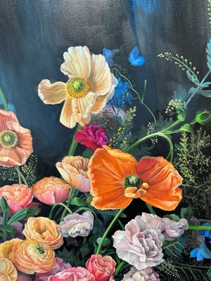 Katharina Husslein, Heaven in a Wild Flower, Oil on Canvas-MDB-1803709