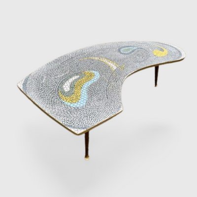 Kidney Side Table with Mosaic Top, 1950s-EBP-1405557