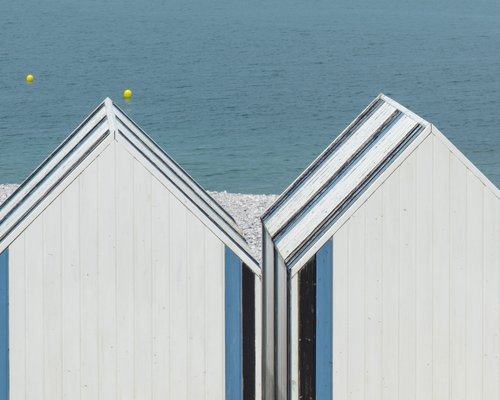 Kimberly Poppe, Beach Huts, Limited Edition Fine Art Print-TJZ-1337866