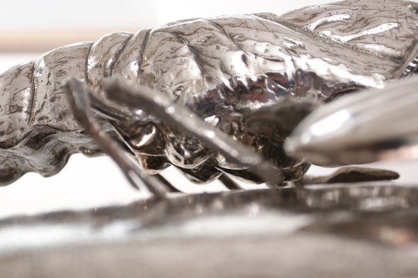 King Size Lobsters Dish in Silver-Plating by Franco Lapini, 1970s-XQB-1813426