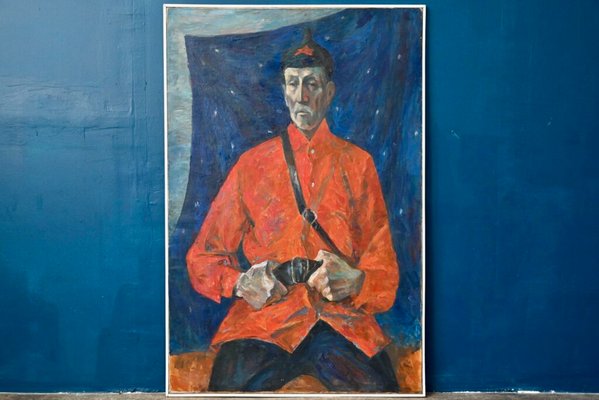 Kirillova H., The Red Commander, 1975, Oil on Canvas & Wood, Framed-AIU-2020688