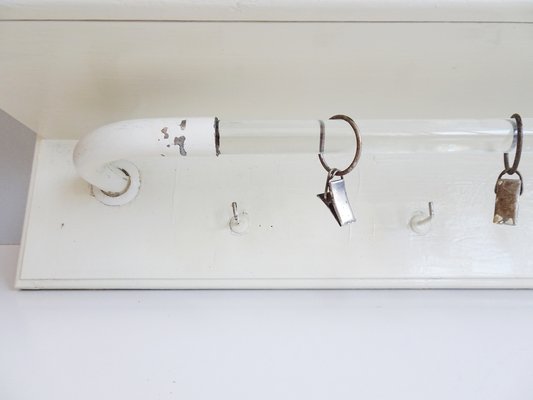 Kitchen Hanging Cabinet with Glass Hook Bar, Germany, 1950s-POM-1359761