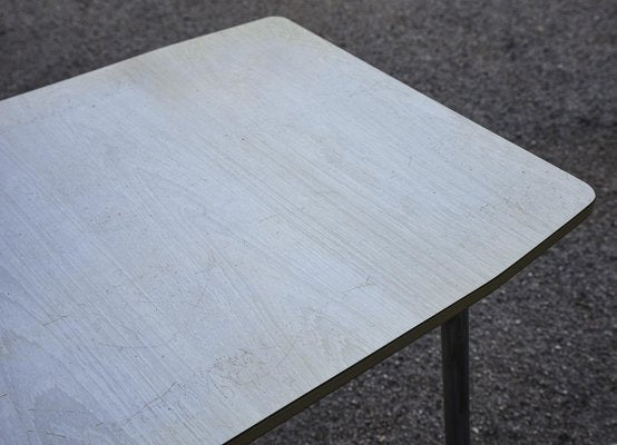 Kitchen Table with White Formica Top and Leveler, Italy, 1970s-RAQ-1300543