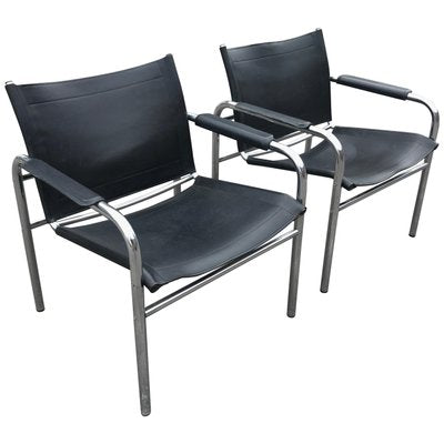 Klinte Leather Easy Chairs by Tord Björklund, 1970s, Set of 2-MXB-1239999