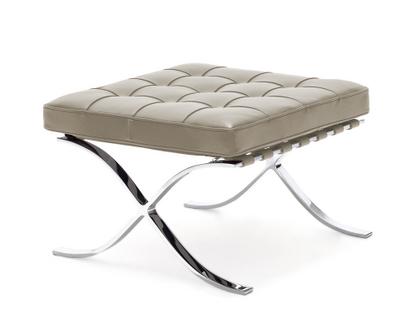 Barcelona® - Leather Footstool by Knoll #Venezia Leather | Ivory (03)