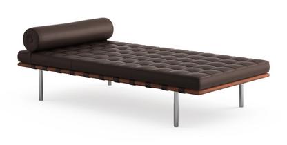 Barcelona® - Tufted Upholstered Leather Day Bed by Knoll #Venezia Leather | Dark Brown (05)