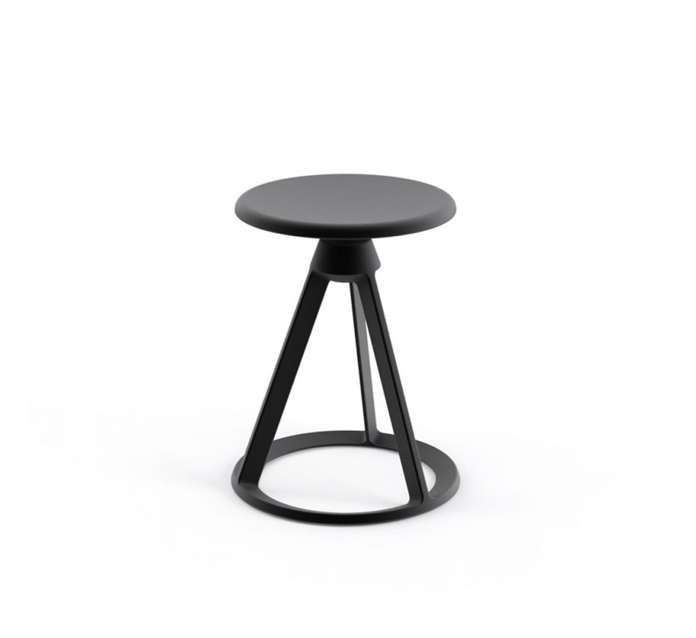 Piton™ - Swivel aluminium stool by Knoll