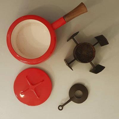 Kobenstyle Fondue Pot with Réchaud by Jens Quistgaard for Dansk Designs, 1950s, Set of 4-UNO-1299903